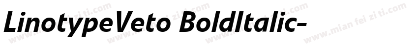 LinotypeVeto BoldItalic字体转换